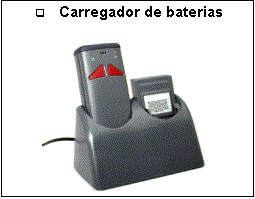 Caixa de texto: q	Carregador de baterias

 


